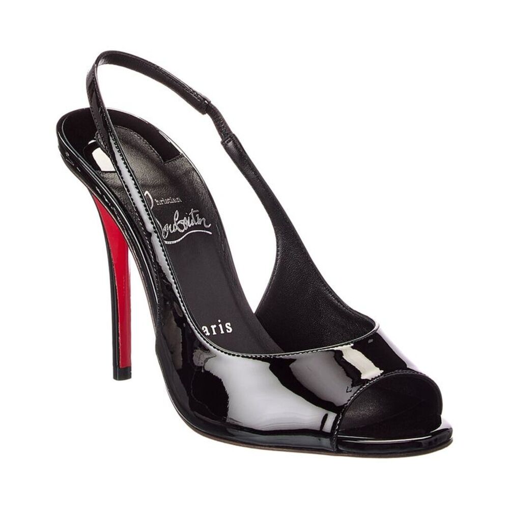 Christian Louboutin Sofia Z 100 Patent Slingback Sandal, Black